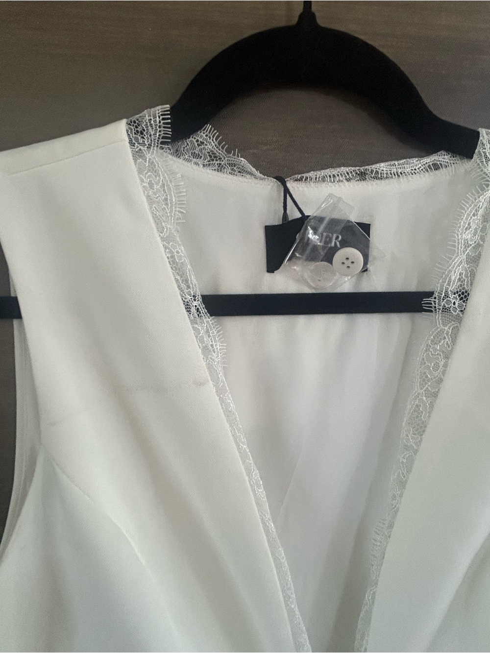 NWT Cider Sleeveless White Jumpsuit with Tailored Vest - Picture 4 of 14
